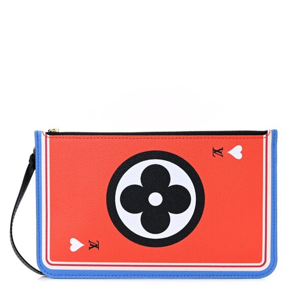 Authentic NEW Louis Vuitton Red Game On Neverfull Pochette Wristlet Pouch - Picture 2 of 10